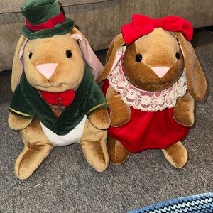 Vintage 1985 Toys R US Pair of Rabbits!